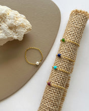 Load image into Gallery viewer, Kat Gemstone Chain Dainty Ring