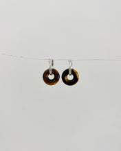 Load image into Gallery viewer, Kate Tigers eye S925 Sterling Silver Huggie Hoop Earring