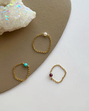 Load image into Gallery viewer, Kat Gemstone Chain Dainty Ring