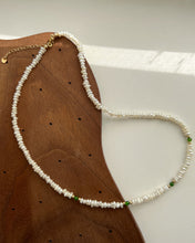 Load image into Gallery viewer, Brienna Green Diopside Mini Beaded Pearl Layering Choker Necklace