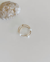 Load image into Gallery viewer, Stella 14K Gold with Akoya Freshwater Pearl Spark Ring