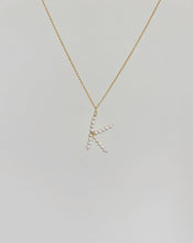 Load image into Gallery viewer, Alphabet Custom Beaded Pearl Initial Charm Pendant Necklace Adjustable