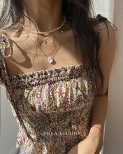 Load image into Gallery viewer, Dia Beaded Pearl 14K Gold Choker Necklace