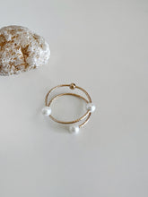 Load image into Gallery viewer, Stella 14K Gold with Akoya Freshwater Pearl Spark Ring