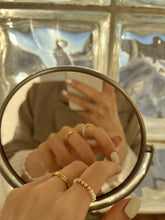 Load image into Gallery viewer, Flat Beaded Ball 14K Gold Ring Minimal Ring