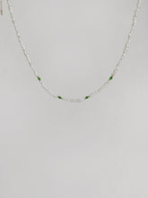 Load image into Gallery viewer, Brienna Green Diopside Mini Beaded Pearl Layering Choker Necklace