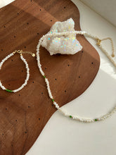 Load image into Gallery viewer, Brienna Green Diopside Mini Beaded Pearl Layering Choker Necklace