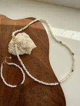 Load image into Gallery viewer, Brienna Green Diopside Mini Beaded Pearl Layering Choker Necklace