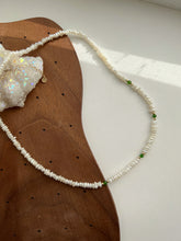 Load image into Gallery viewer, Brienna Green Diopside Mini Beaded Pearl Layering Choker Necklace
