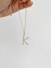 Load image into Gallery viewer, Alphabet Custom Beaded Pearl Initial Charm Pendant Necklace Adjustable