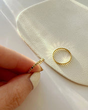 Load image into Gallery viewer, Flat Beaded Ball 14K Gold Ring Minimal Ring