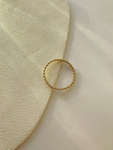 Load image into Gallery viewer, Flat Beaded Ball 14K Gold Ring Minimal Ring