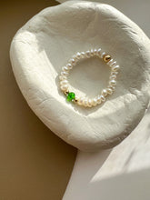 Load image into Gallery viewer, Brienna Green Diopside Mini Beaded Pearl Layering Ring