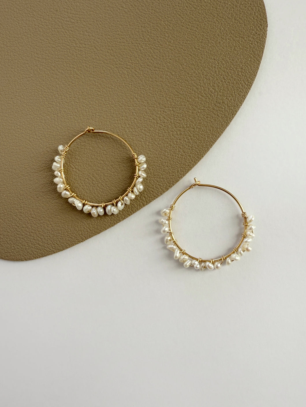 Victoria Pearl Hoop Earring