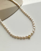 Load image into Gallery viewer, Mag Mini Beaded Pearl Choker Necklaces with Ball Pendant
