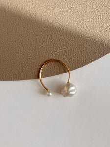 Charlotte 14K Gold Freshwater Pearl Ring Adjustable