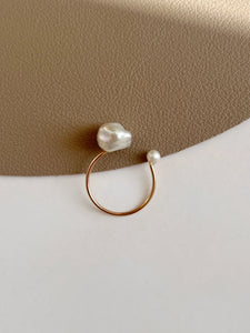 Charlotte 14K Gold Freshwater Pearl Ring Adjustable