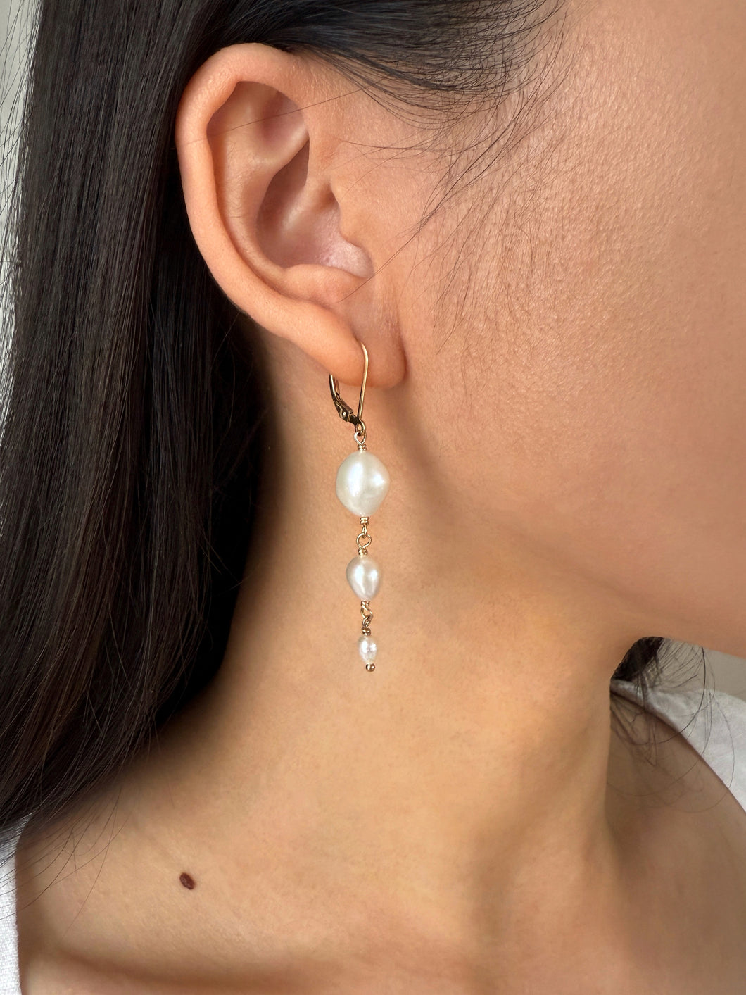 Eunice Beaded Pearl Earring