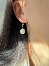 Load image into Gallery viewer, Eve 14K Gold Natural White Freshwater Pearl Dainty Dangle Earrings

