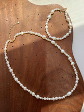 Load image into Gallery viewer, Adele Beaded Pearl Choker Necklace Adjustable
