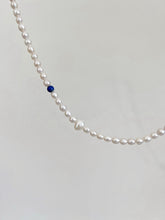 Load image into Gallery viewer, Cheryl Lapis lazuli Choker Necklace Adjustable
