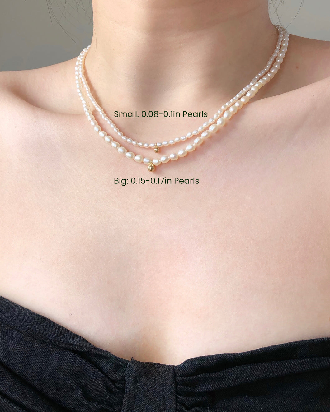 Mag Mini Beaded Pearl Choker Necklaces with Ball Pendant