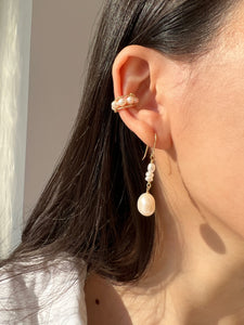 Jane Beaded Pearl Dangle Earring