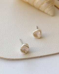 Erin 925 Sterling Silver Baroque Pearl Stud Earrings