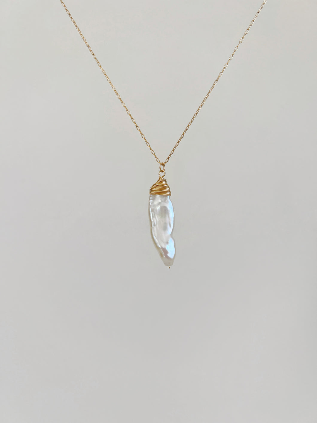 Mavis 14K Gold-filled Baroque Pearl Necklace Adjustable