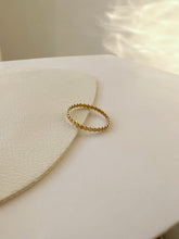 Load image into Gallery viewer, Flat Beaded Ball 14K Gold Ring Minimal Ring
