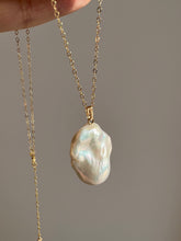 Load image into Gallery viewer, Drea 14k Gold Baroque Pearl Necklace Adjustable
