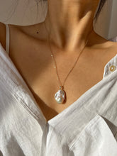 Load image into Gallery viewer, Drea 14k Gold Baroque Pearl Necklace Adjustable
