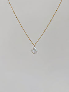 Clara 14K Gold Baroque Pearl Necklace Adjustable