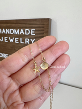 Load image into Gallery viewer, Mira 14K Gold-Filled Shell and Starfish Necklace

