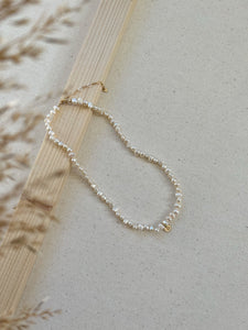 Adela Beaded Pearl 14K Gold Choker Necklace