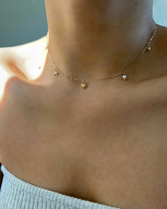 Giselle 14k Gold-Filled Heart Pearl Necklace Choker