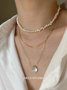 Adela Beaded Pearl 14K Gold Choker Necklace