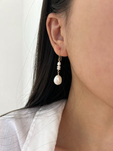 Jane Beaded Pearl Dangle Earring