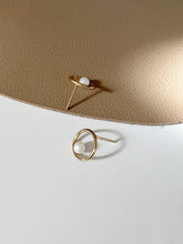 Load image into Gallery viewer, Demi 14K Gold Circle Akoya Pearl Mini Stud Earring
