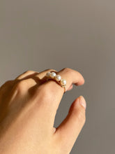 Load image into Gallery viewer, Danielle White Akoya Pearl 14K Gold Ring
