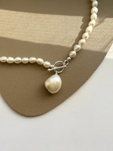 Ellison S925 Sterling Silver Pearl Necklace