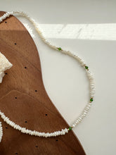 Load image into Gallery viewer, Brienna Green Diopside Mini Beaded Pearl Layering Choker Necklace
