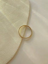 Load image into Gallery viewer, Flat Beaded Ball 14K Gold Ring Minimal Ring
