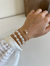 Load image into Gallery viewer, Sandra Beaded Pearl Bracelet Adjustable
