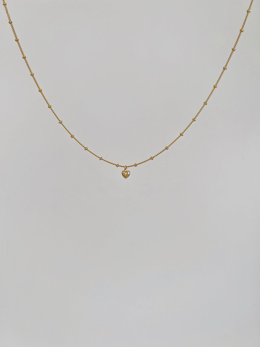 Heart Fine Ball Chain Layering Necklace