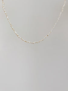 Dia Beaded Pearl 14K Gold Choker Necklace