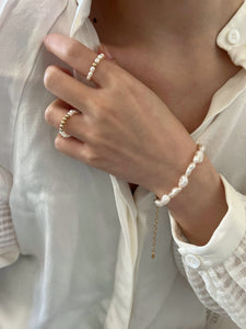 Emma Mini Beaded Pearl Layering Ring